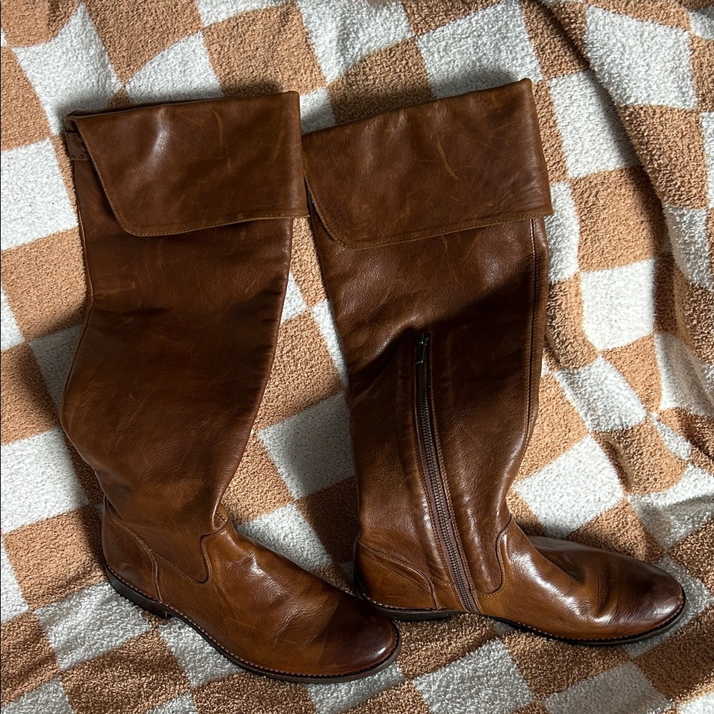 Frye Brown Over the Knee Boots - Picture 2 of 14